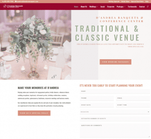 Wedding Venue website Design
