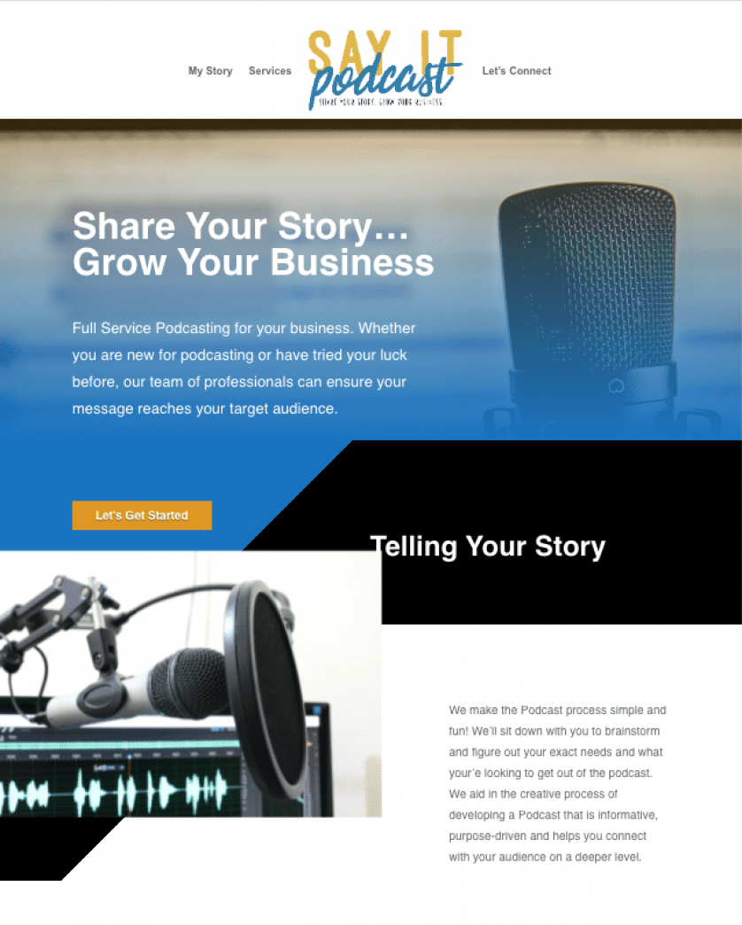 Say It Podcast Website Design