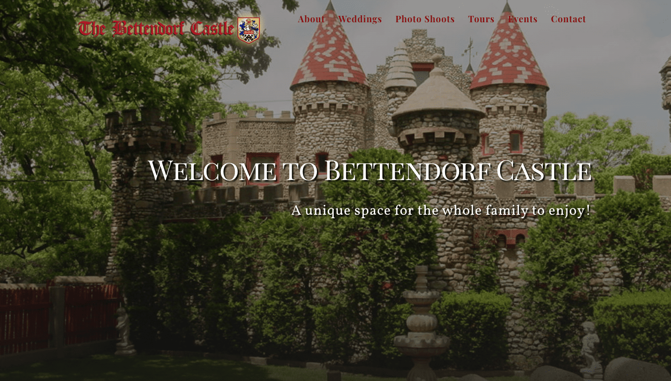 Bettendorf Castle Homepage Design