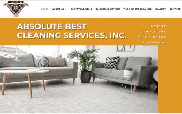Absolute Best Cleaning Services Homepage Design