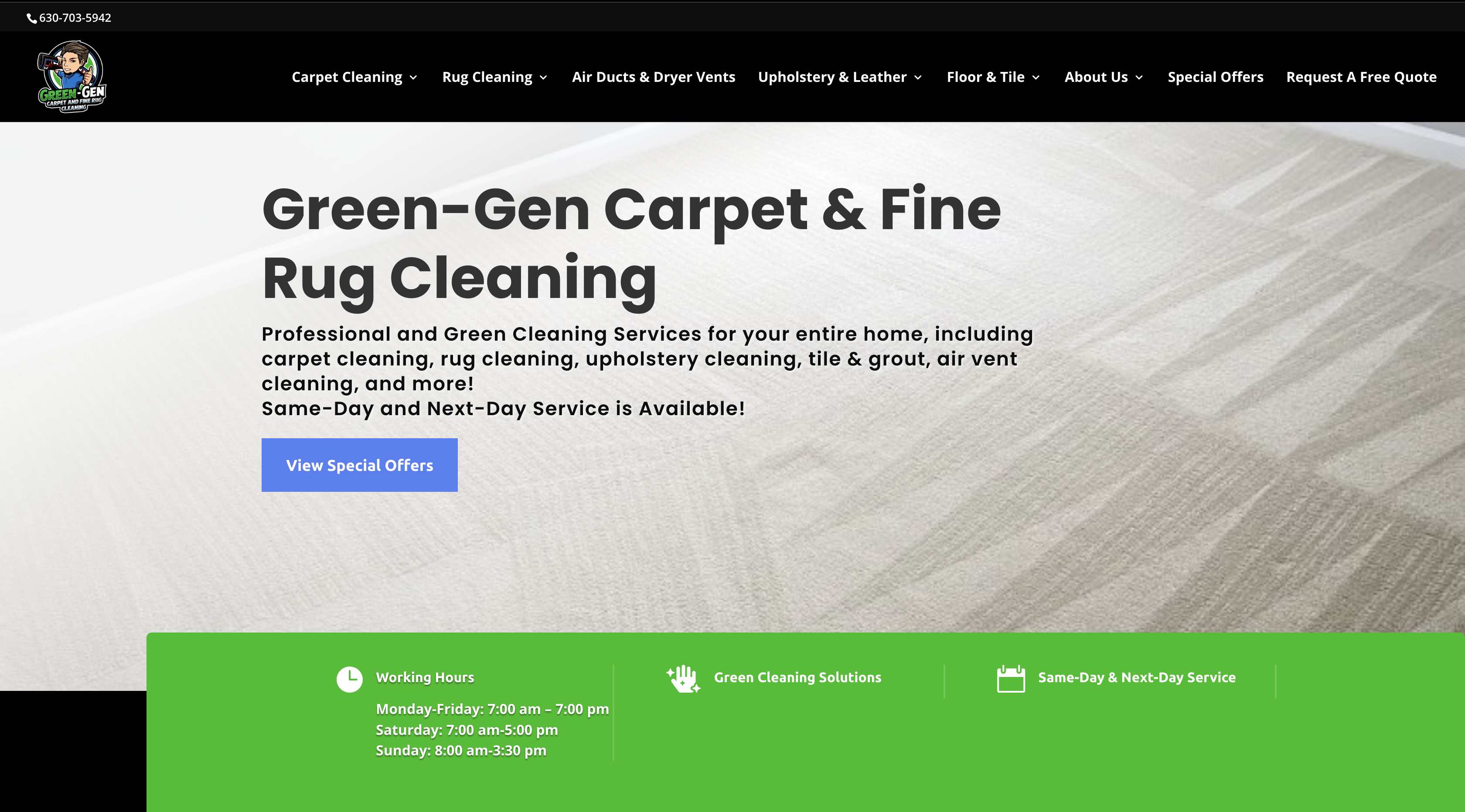 Absolute Best Cleaning Services Homepage Design
